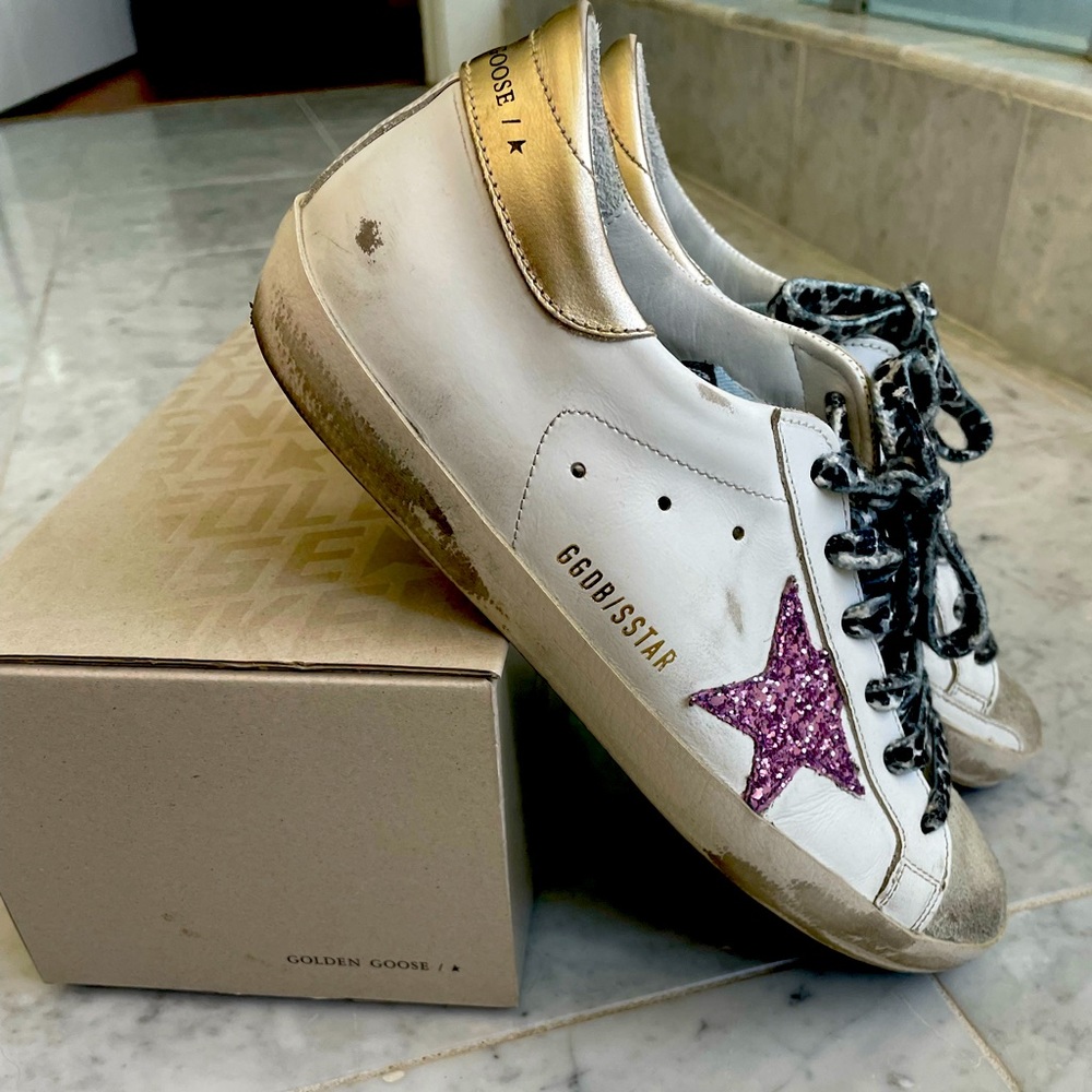 Golden Goose Superstar Classic pink glitter